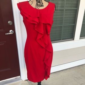 EUC Red Calvin Klein Dress